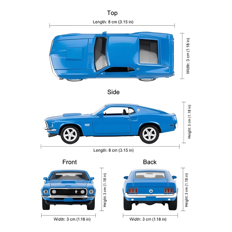 AUTO FORD MUSTANG BOSS 429 1969 A ESCALA DE METAL - 2