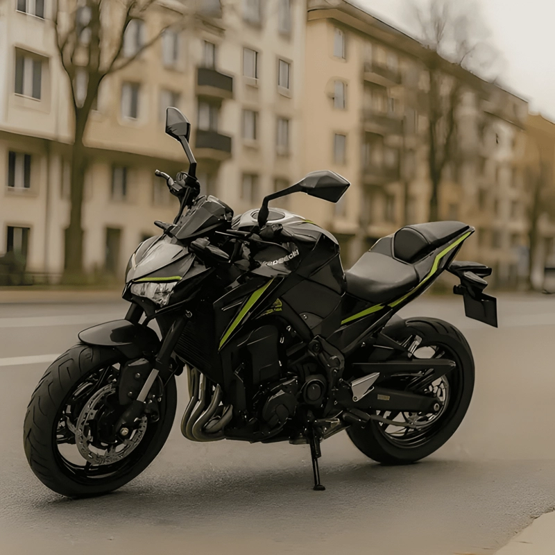 MOTO KAWASAKI Z1000 R 2017 ESCALA 1:18 MULTICOLOR - 3