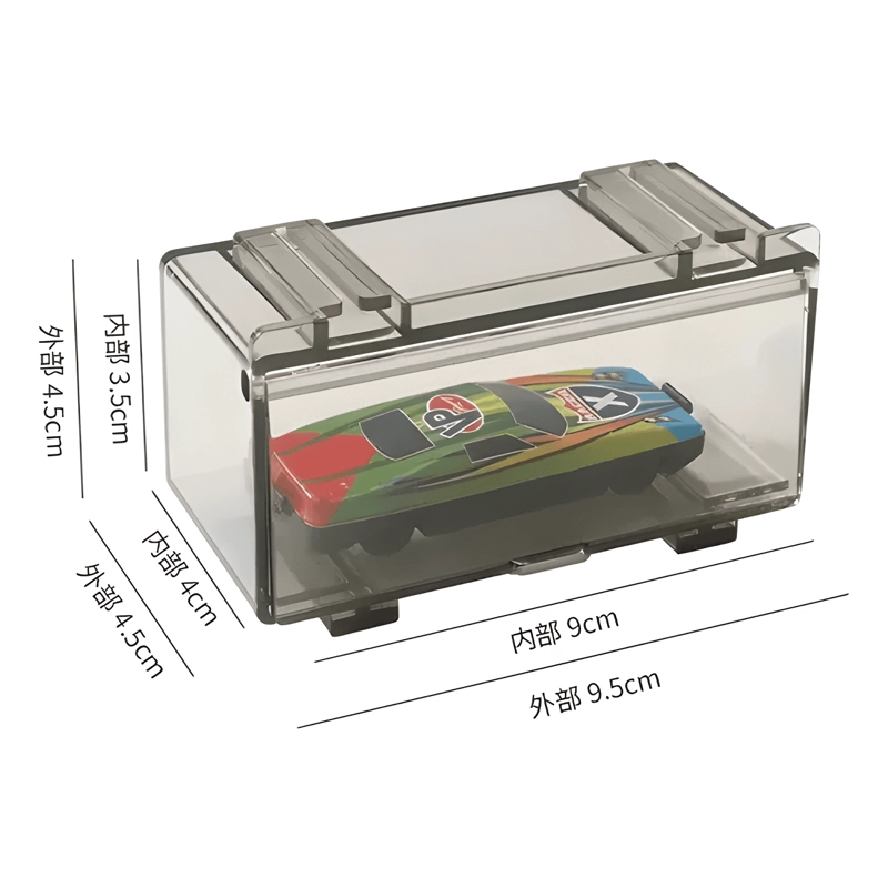 10 CAJAS ACRILICAS PARA AUTOS EN MINIATURA 1:64 - 2