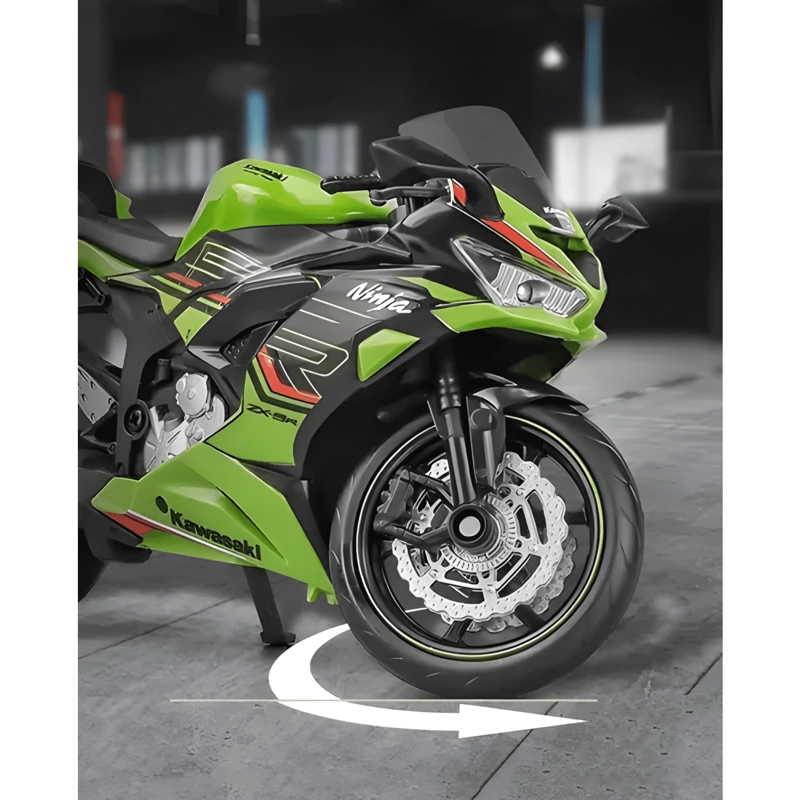 MOTO KAWASAKI NINJA ZX6R ESCALA 1:12 VERDE - 1