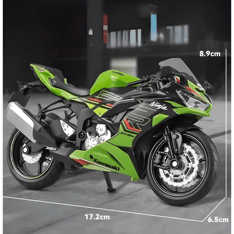 MOTO KAWASAKI NINJA ZX6R ESCALA 1:12 VERDE - 2