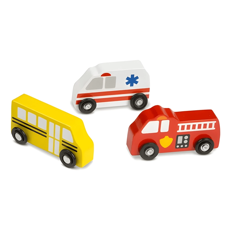AUTOS URBANOS DE MADERA PARA NIÑOS - 1