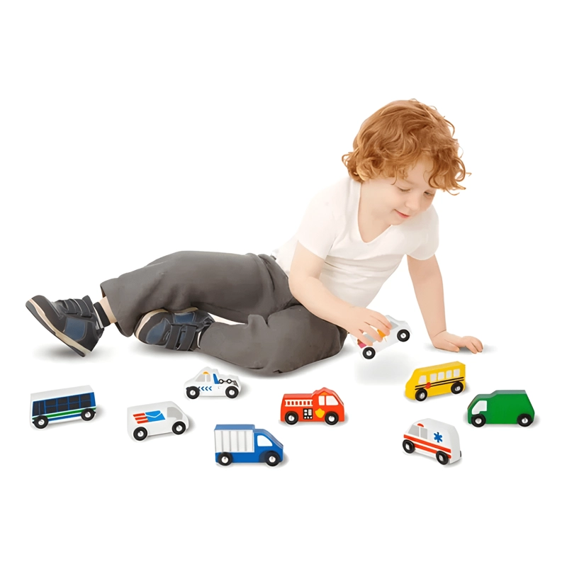 AUTOS URBANOS DE MADERA PARA NIÑOS - 2