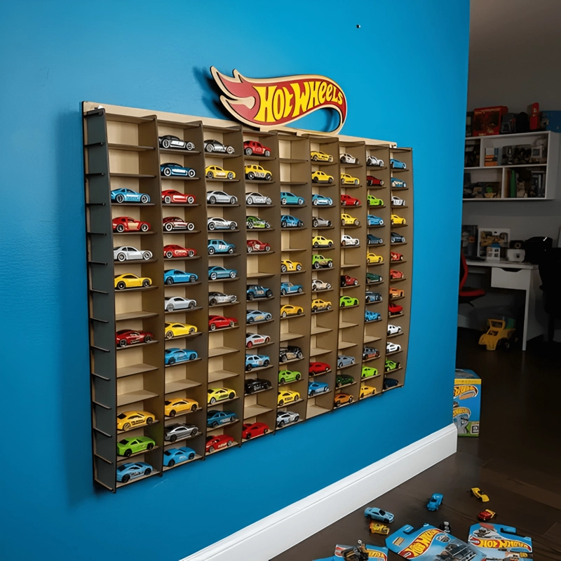 EXHIBIDOR PARA 117 AUTOS ESCALA 1:64 CON LOGO A COLOR - 2