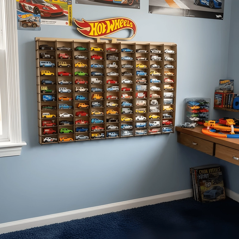 EXHIBIDOR PARA 117 AUTOS ESCALA 1:64 CON LOGO A COLOR - 4