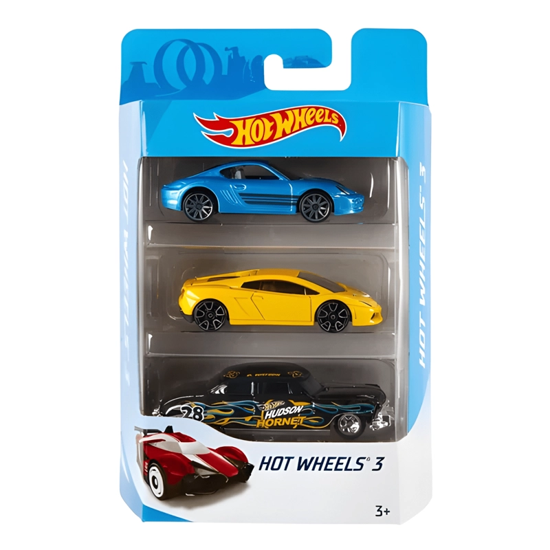 PACK 3 AUTOS HOT WHEELS CON CAJA METALICA PORTA AUTOS - 4