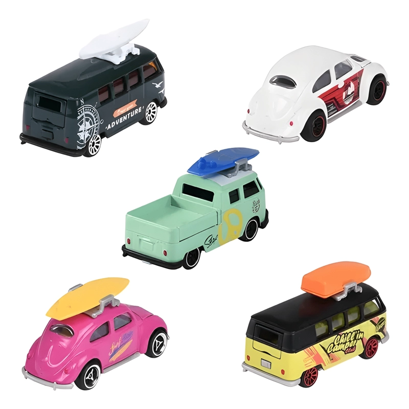 PACK 5 AUTOS VOLKSWAGEN FUSCA KOMBI ESCALA 1:64 #2 - 2