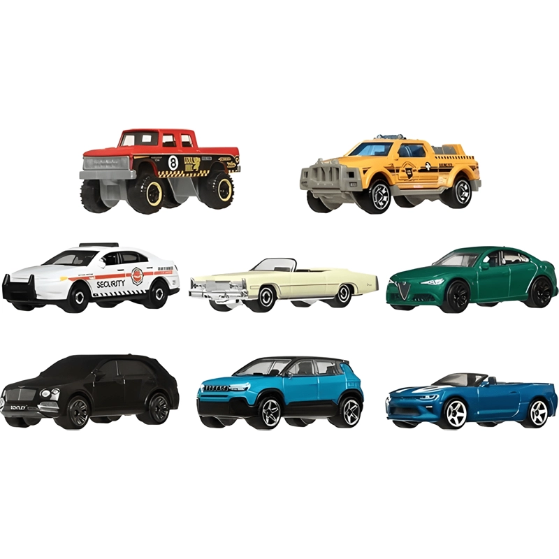 PACK 8 AUTOS Y CAMIONETAS ESCALA 1:64 METAL - 1