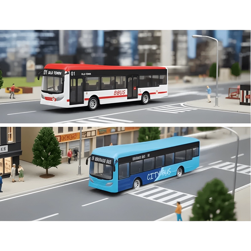 PACK 2 BUSES VEHICULO A ESCALA 1:43 SERIE STREET - 1