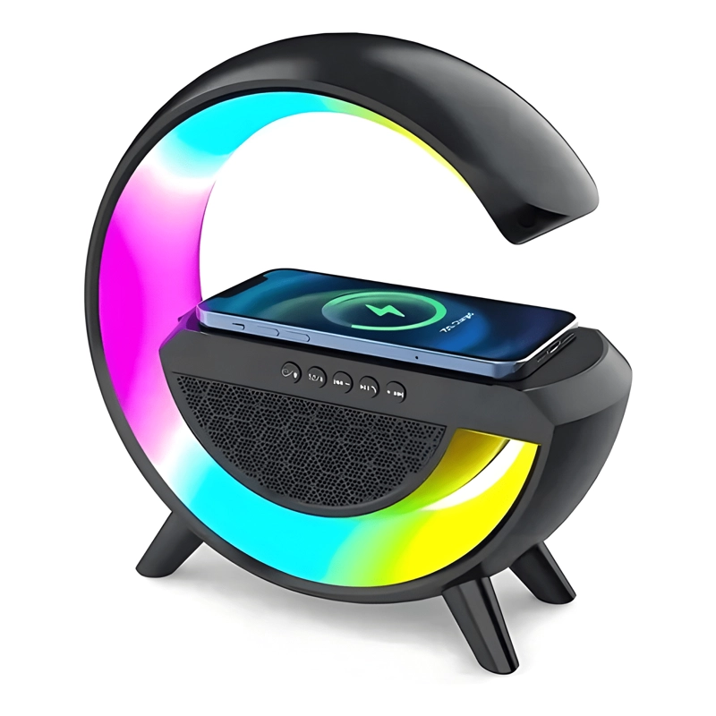 CAJA SONIDO, LAMPARA, ALTAVOZ G, RELOJ MULTIFUNCIONAL BLANCO - 2