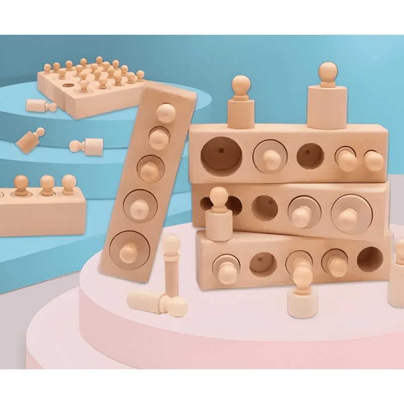 JUEGO MONTESSORI DIDACTICO DE CILINDRO ENCAJE - 4
