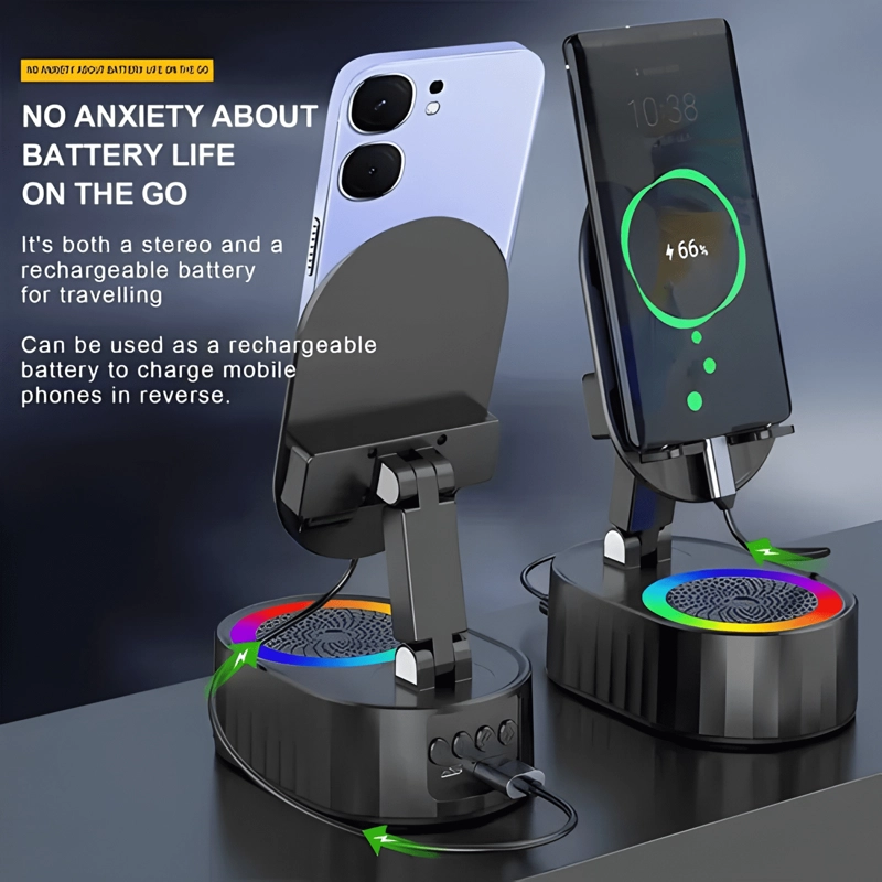 PARLANTE CON SOPORTE PARA TELE FONOS CELULARES BLUETOOTH - 2