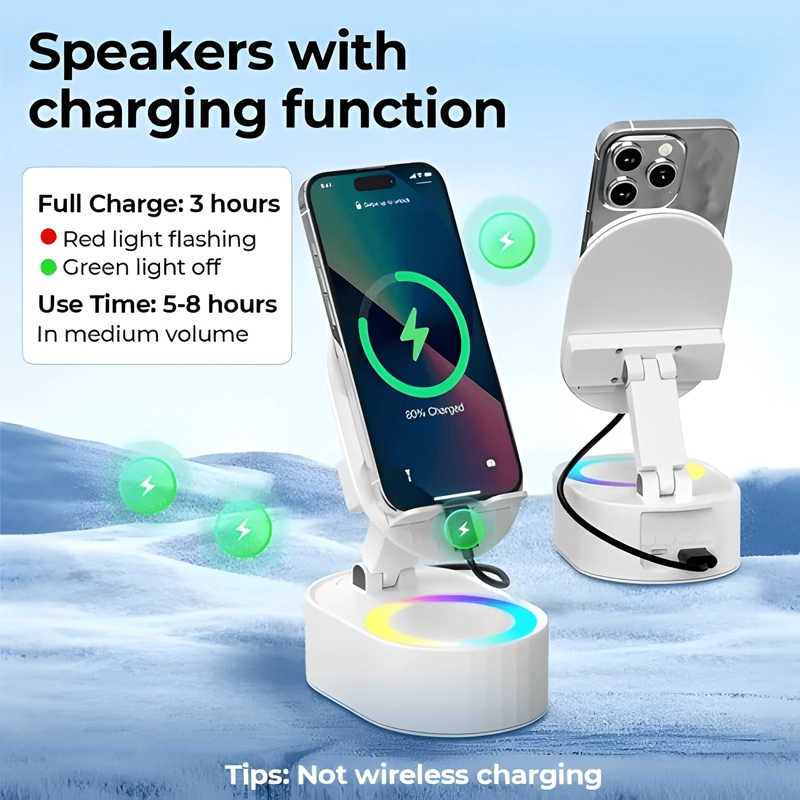 PARLANTE CON SOPORTE PARA TELE FONOS CELULARES BLUETOOTH - 3