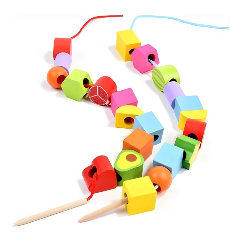 JUEGO DE PATRONES Y ENCAJE, ENSARTAR PARA NIÑOS MONTESSORI - 4