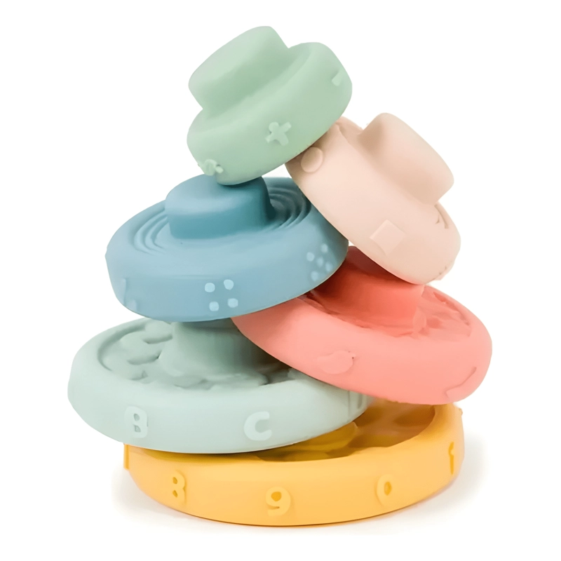 JUEGOS ANILLOS PARA APILAR TORRES DIDACTICO BEBES NIÑOS - 1