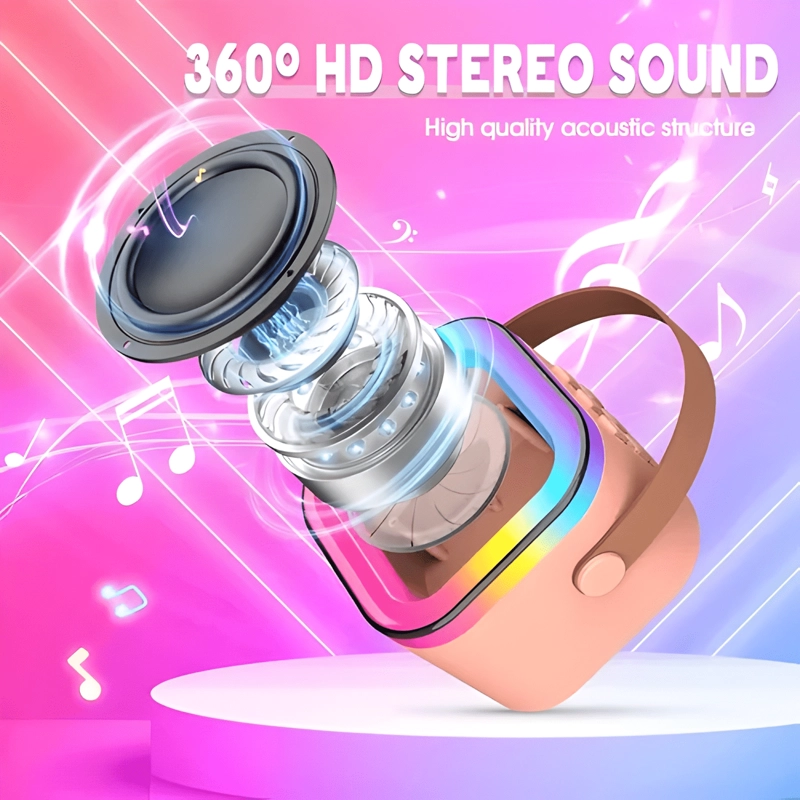 MINI PARLANTE KARAOKE EFECTOS SONIDOS LUZ LED + 2 #2 - 3