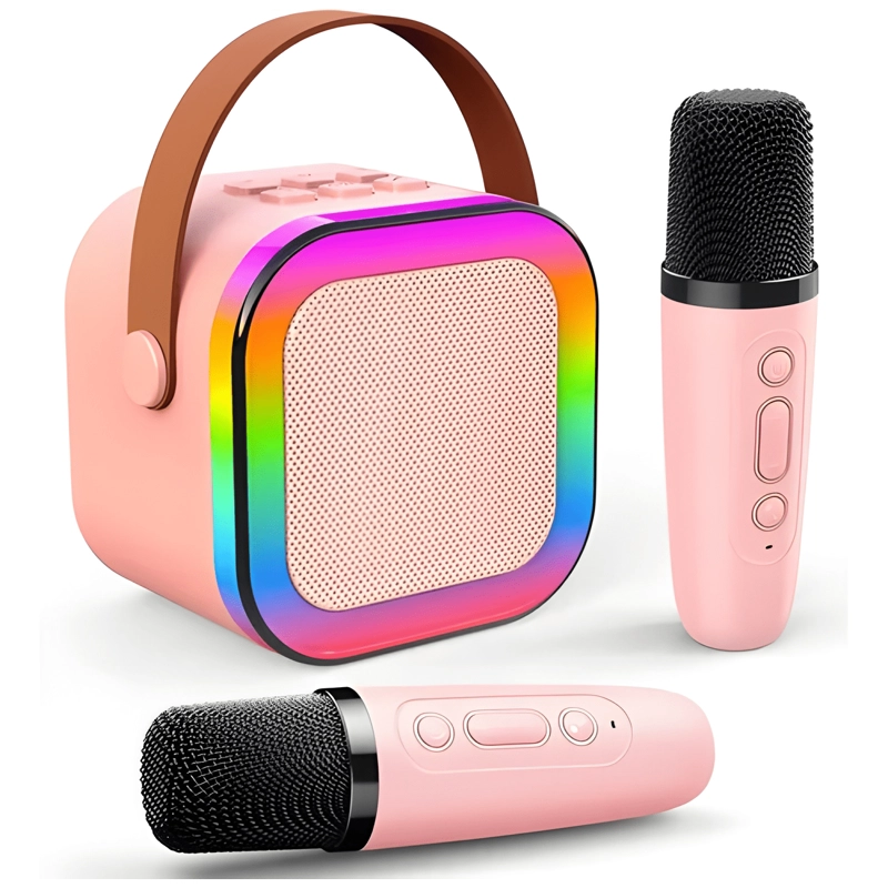 MINI PARLANTE KARAOKE EFECTOS SONIDOS LUZ LED + 2 #2 - 4