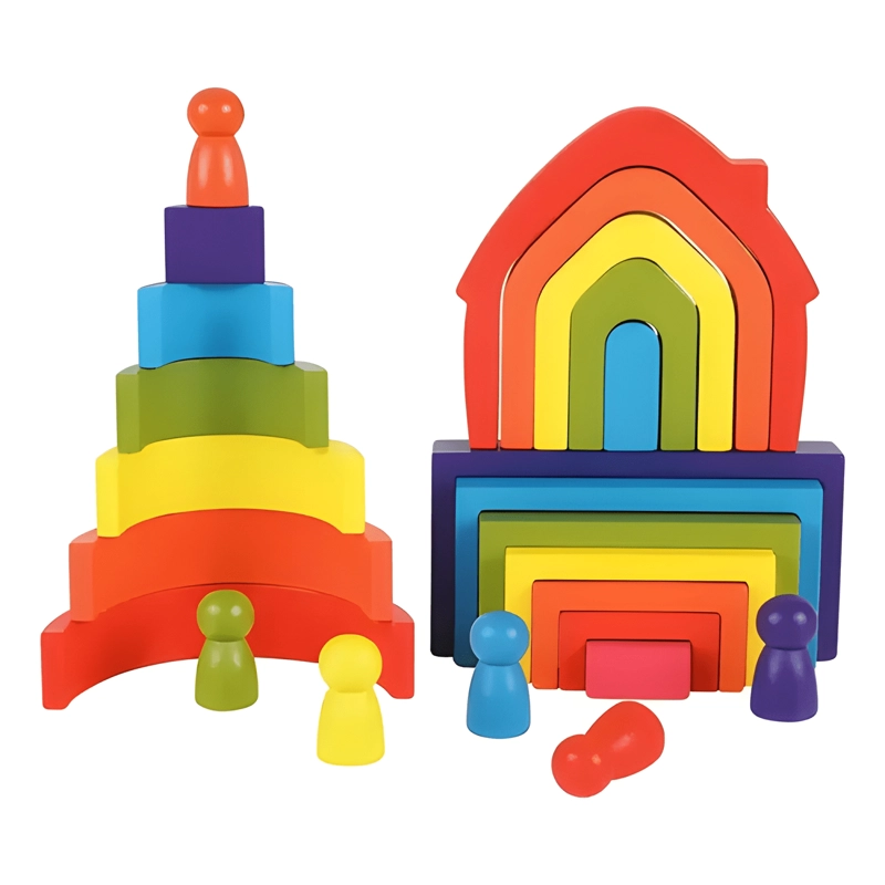 ARCOIRIS DE MADERA 24 PIEZAS MULTI JUEGOS #1 - 1
