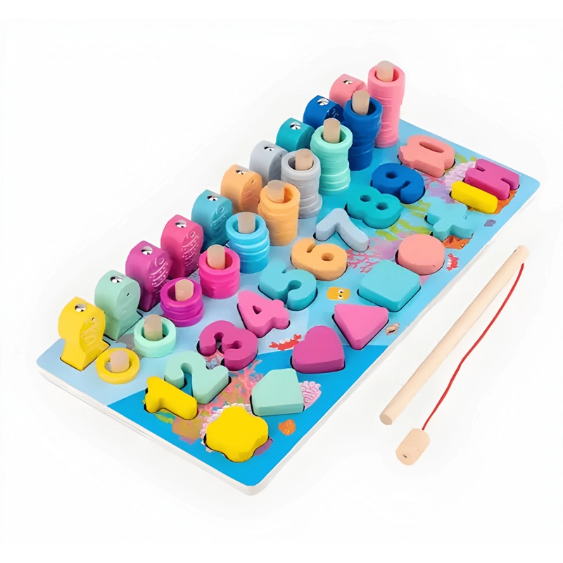 JUGUETE TABLA DE PESCA EDUCATIVO PARA NIÑOS JUEGO DIDACTICO - 2