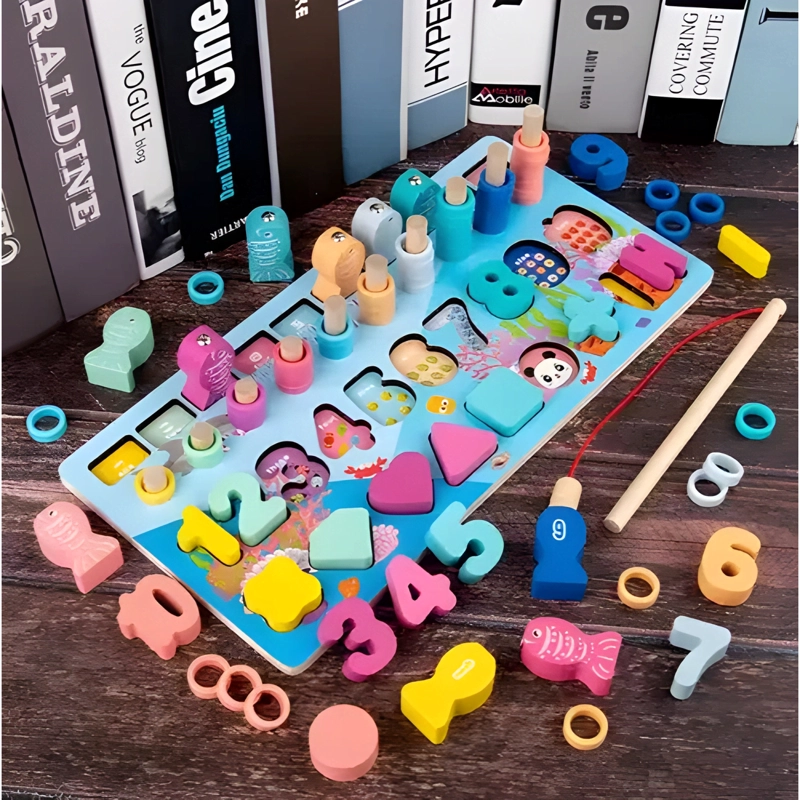JUGUETE TABLA DE PESCA EDUCATIVO PARA NIÑOS JUEGO DIDACTICO - 3