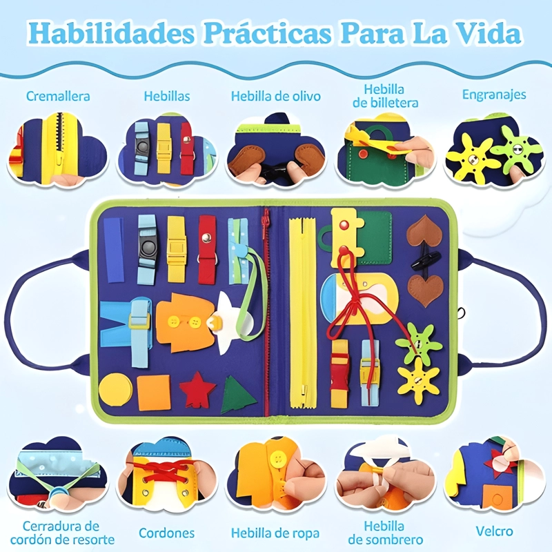 TABLERO SENSORIAL INTERACTIVO JUGUETE EDUCATIVO 1-4 AÑOS #4 - 3