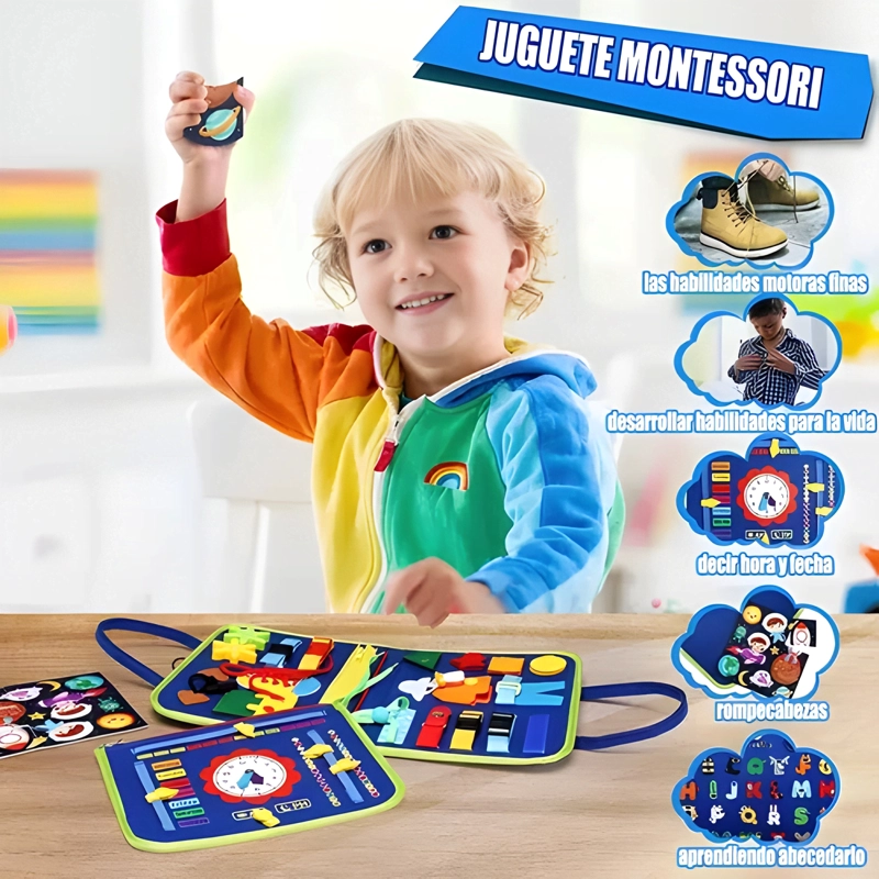 TABLERO SENSORIAL INTERACTIVO JUGUETE EDUCATIVO 1-4 AÑOS #4 - 4