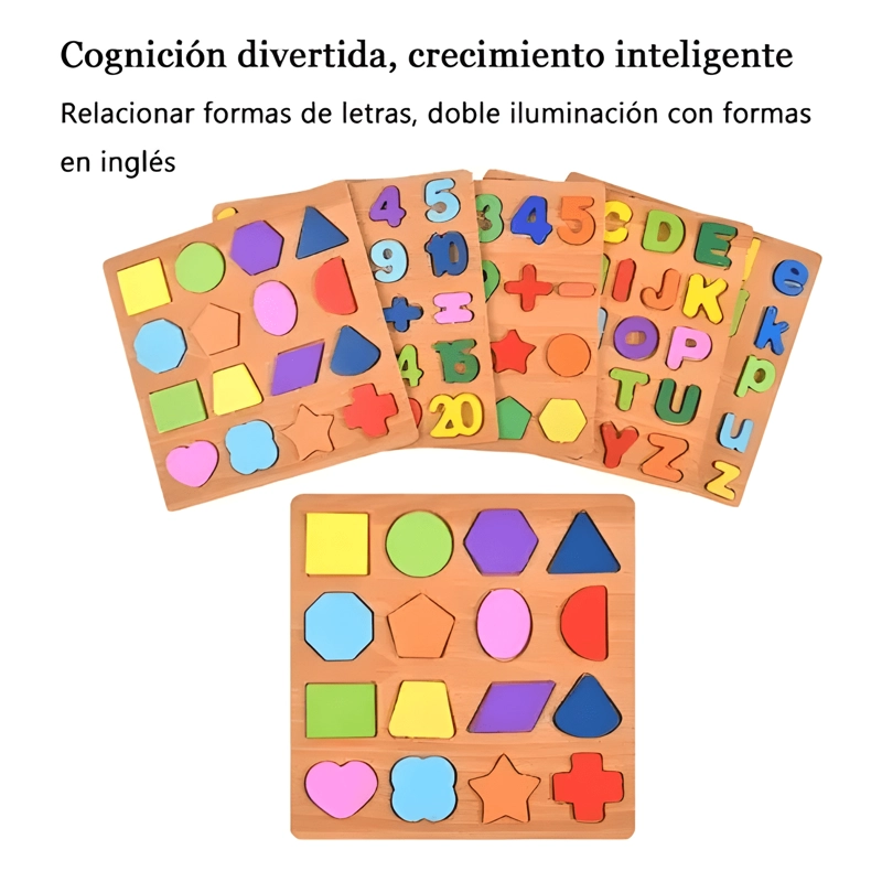 PACK 11 JUGUETES DIDACTICOS DE MADERA NIÑOS MONTESSORI #2 - 3