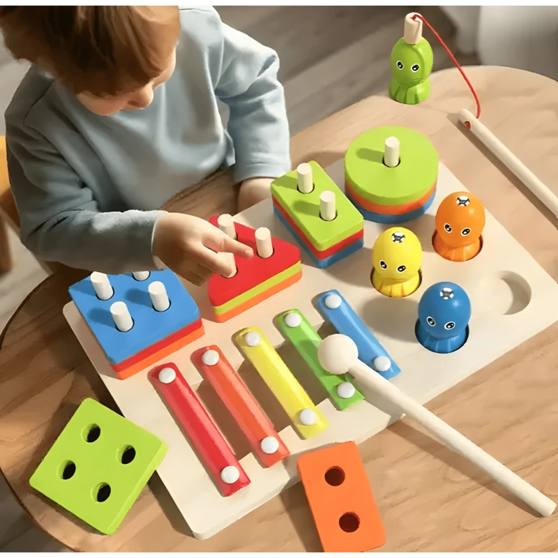 JUEGO DIDACTICO 3 EN 1 PESCA NIÑO CONSTRUCCION Y MUSICA - 3