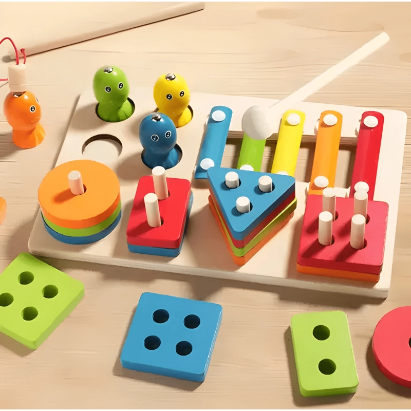 JUEGO DIDACTICO 3 EN 1 PESCA NIÑO CONSTRUCCION Y MUSICA - 4