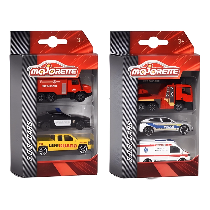 PACK 6 AUTOS SOS CARS VEHICULOS DE RESCATE 1:64 - 2