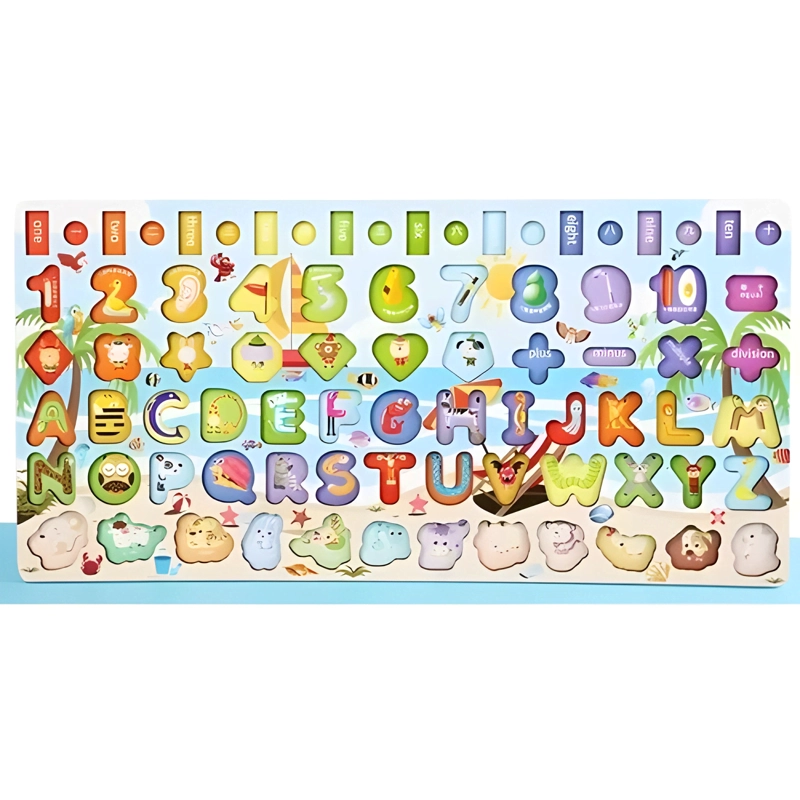 JUEGO MADERA 7 EN 1 MONTESSORI PESCA NUMEROS FORMAS ABACO #3 - 2