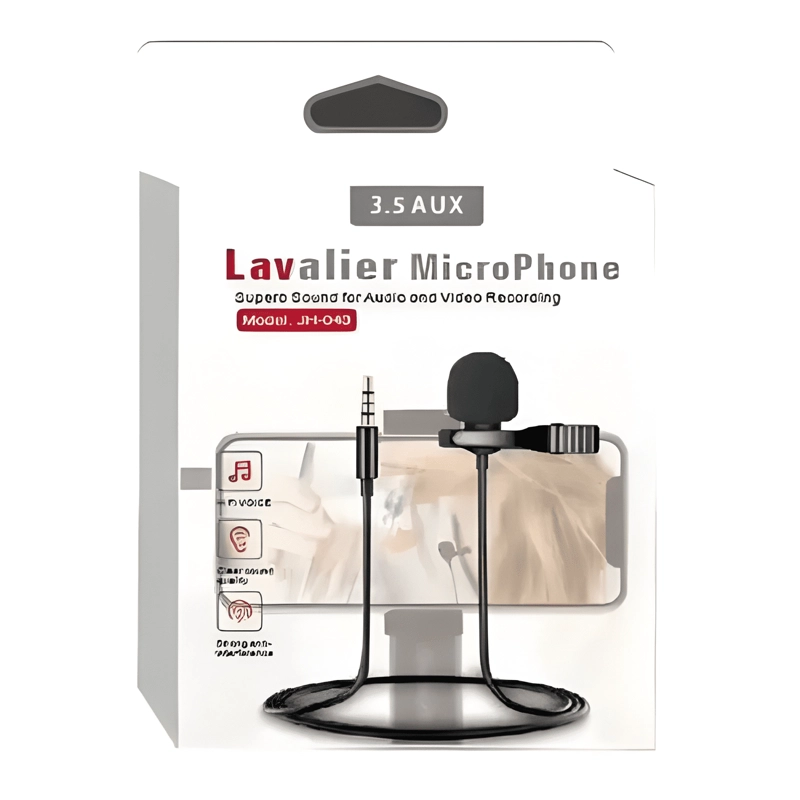 MICROFONO MANOS LIBRES CLIP CELULAR GAMER BLOGGER NEGRO - 4