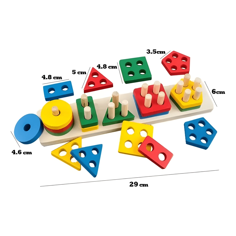 PACK 10 JUGUETES DIDACTICOS DE MADERA PARA NIÑOS MONTESSORI - 1