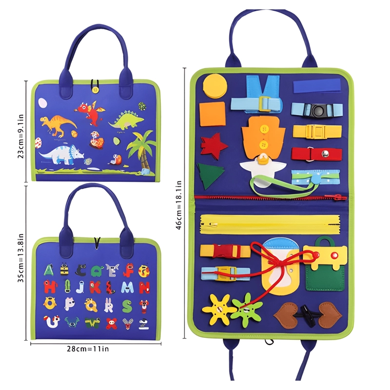 TABLERO SENSORIAL DE TELA LIBRO SENSORIAL DIDACTICO BEBE  #1 - 1