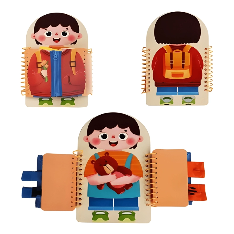 TABLERO MONTESSORI PARA APRENDIZAJE HABILIDAD DE VESTIMENTA - 4