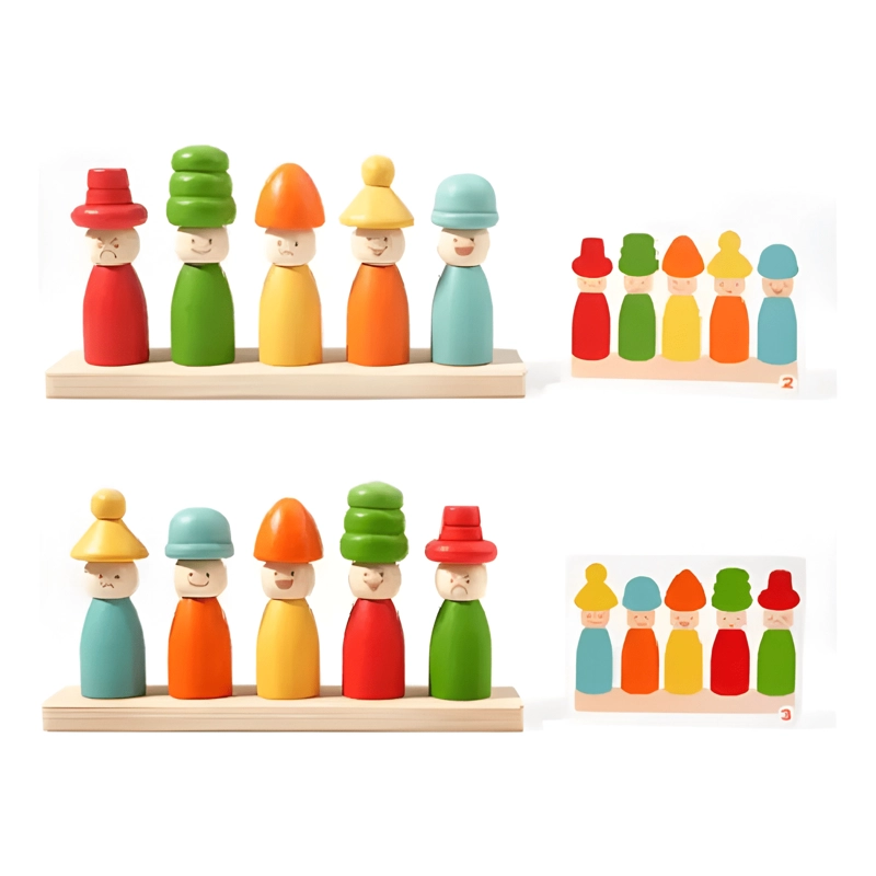 JUEGO MONTESSORI DE MADERA APRENDE COLORES FORMAS PATRONES - 3