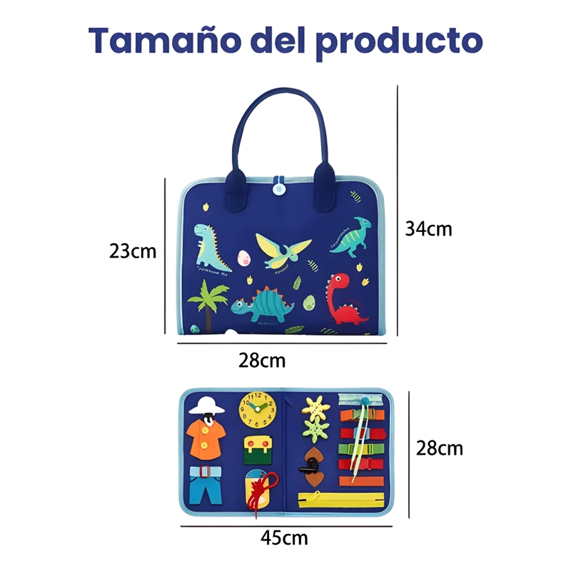 TABLERO SENSORIALES INTERACTIVO MONTESSORI JUEGO DE TELA - 1