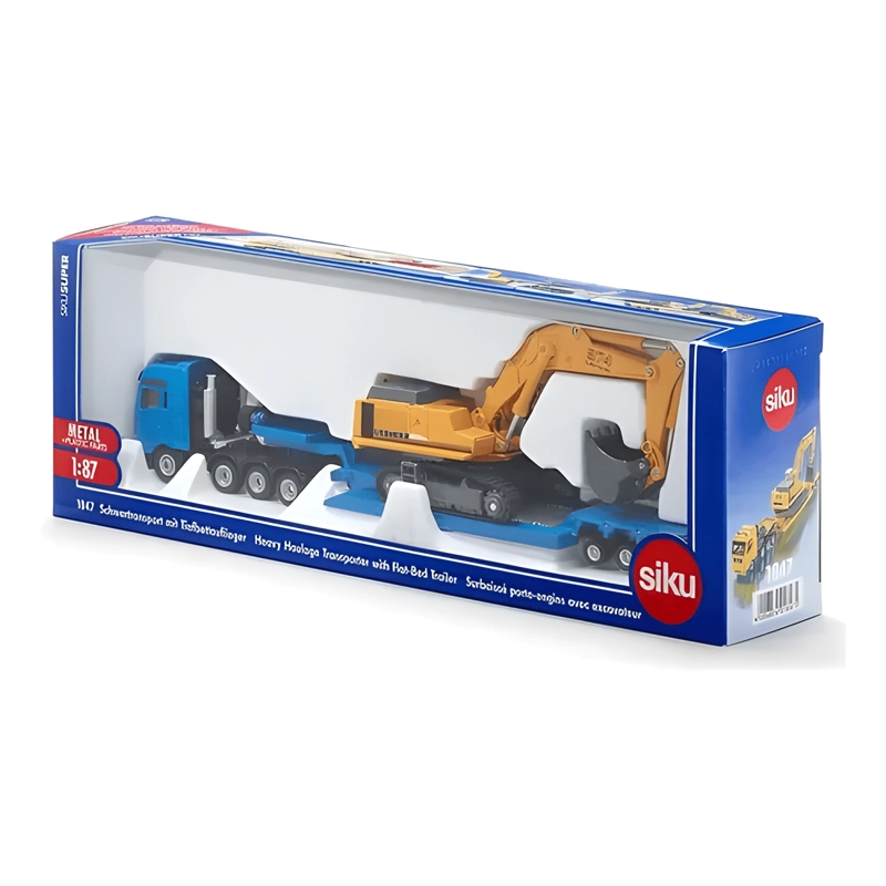 CAMION MAN CAMA BAJA CON EXCAVADORA LIEBHERR 1:87 - 1