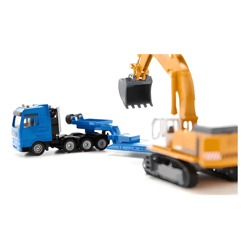CAMION MAN CAMA BAJA CON EXCAVADORA LIEBHERR 1:87 - 3