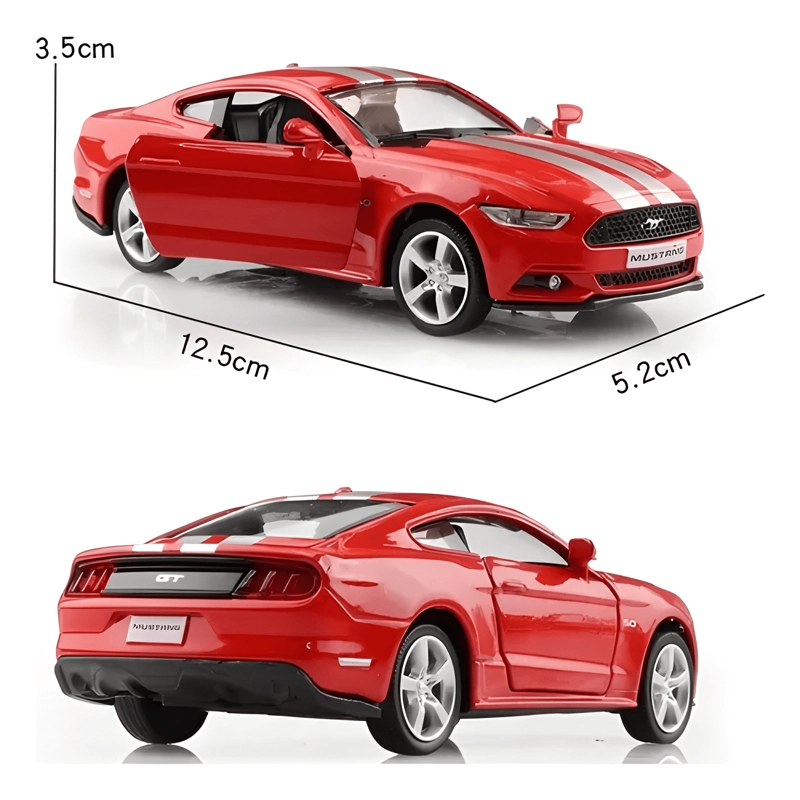 AUTO FORD MUSTANG GT ESCALA 1:36 COLECCIONABLE ROJO #2 - 2