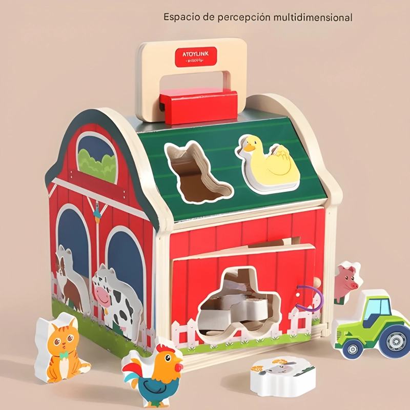 JUGUETE GRANJA ANIMALES DE MADERA DIDACTICO NIÑOS #10 - 1