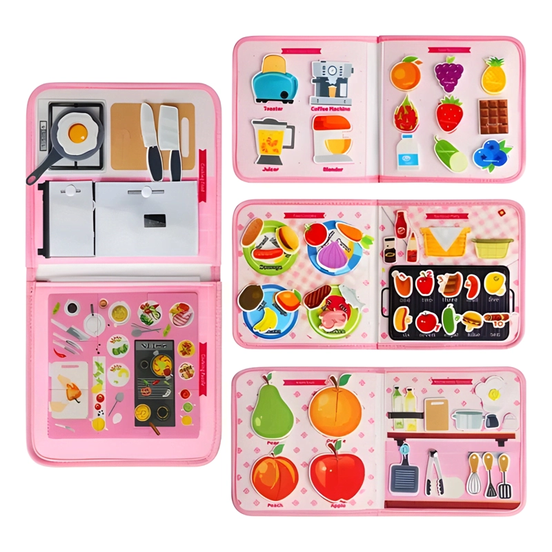 LIBRO SENSORIAL COCINA ALIMENTO INTERACTIVO MONTESSORI - 2