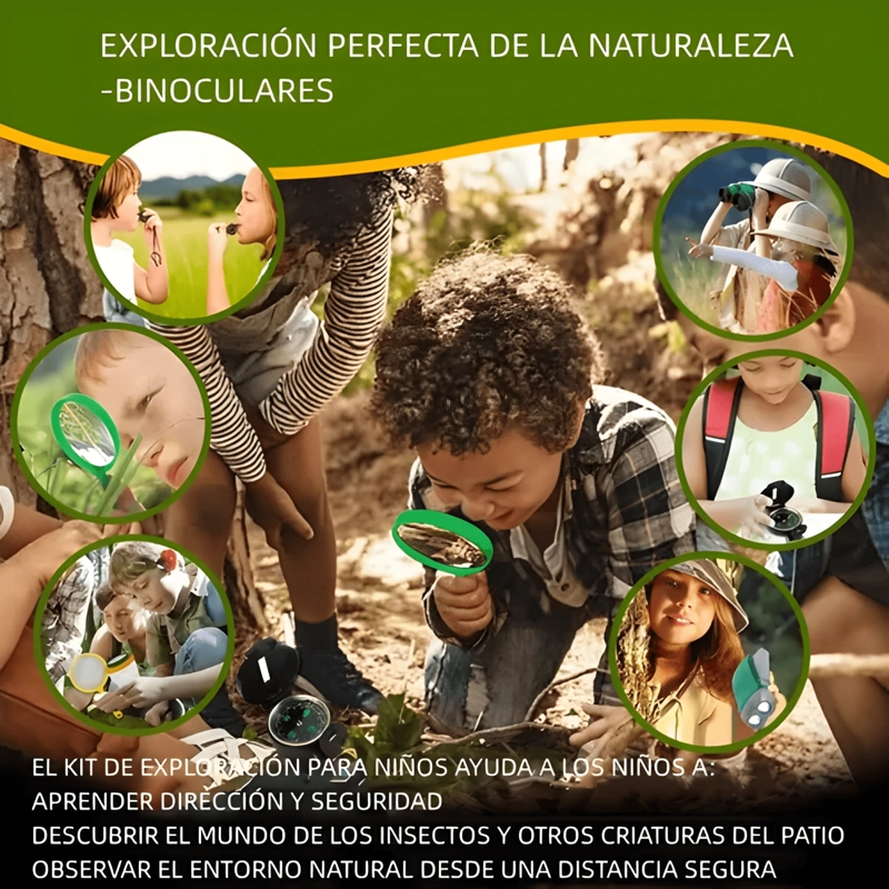 KIT DE AVENTURAS EXPLORACION AL AIRE LIBRE NIÑOS 26 PCS #1 - 3