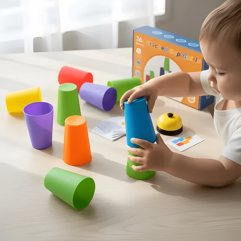 JUEGO DIDACTICO VASOS COLORIDOS DE PATRONES - 2
