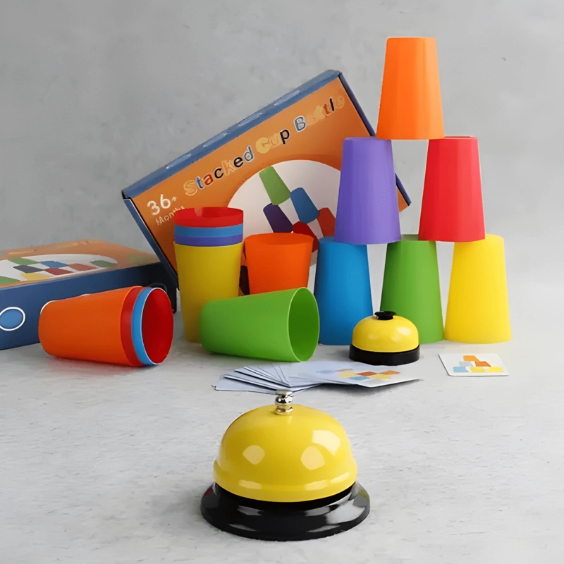 JUEGO DIDACTICO VASOS COLORIDOS DE PATRONES - 4