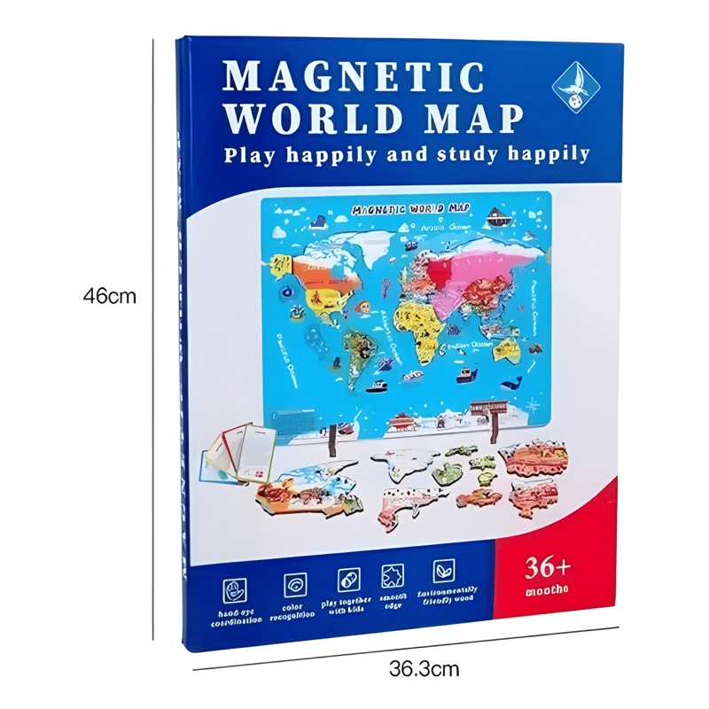 MAPA MUNDIAL INGLES JUEGO JUGUETE DIDACTICO MAGNE TICO #1 - 3