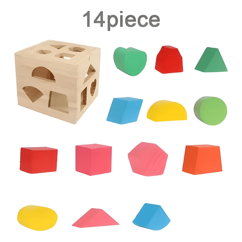 CUBO DE ENCAJES FIGURAS GEOME TRICAS JUGUETE DIDACTICO - 2