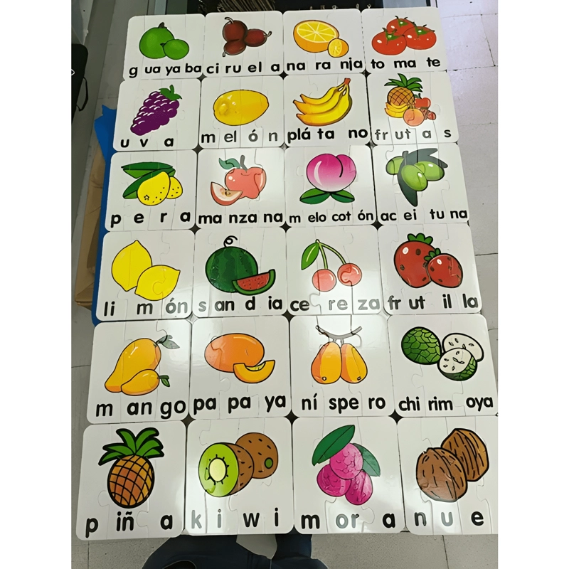 APILABLE DE FRUTA APILABLE DIDACTICO APRENDIZAJE PALABRA #2 - 4
