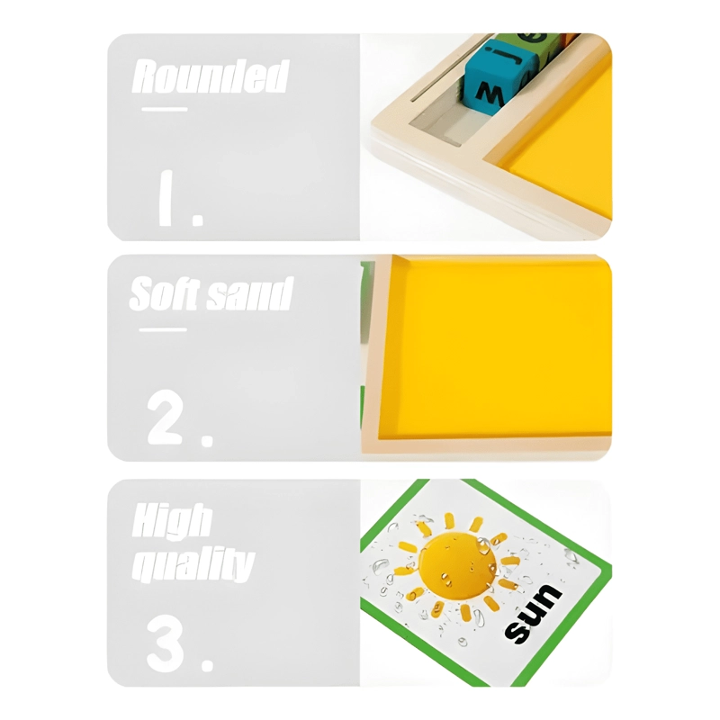 JUEGO ARENA DIDACTICO MONTESSORI LETRAS, NUMEROS Y PALABRAS - 2