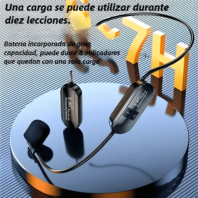SISTEMA DE MICROFONO CON AURICULARES INALAMBRICOS PORTATILES - 2